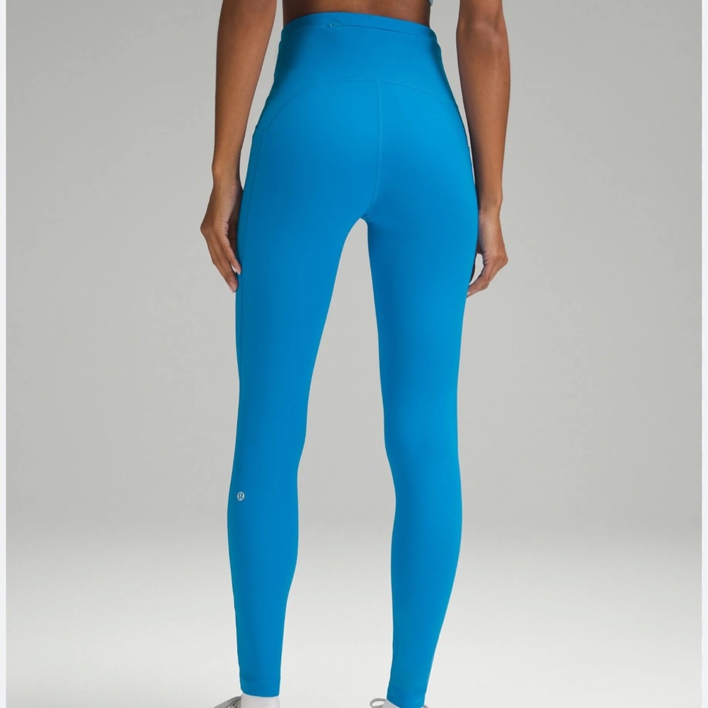 Lululemon wunder train high rise tight legging bright blue